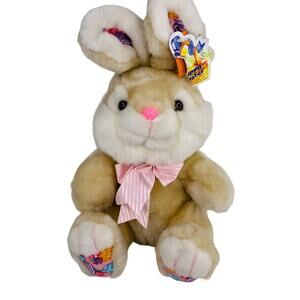 Vintage Cuddle Wit Easter Bunny Rabbit Stuffed Plush New